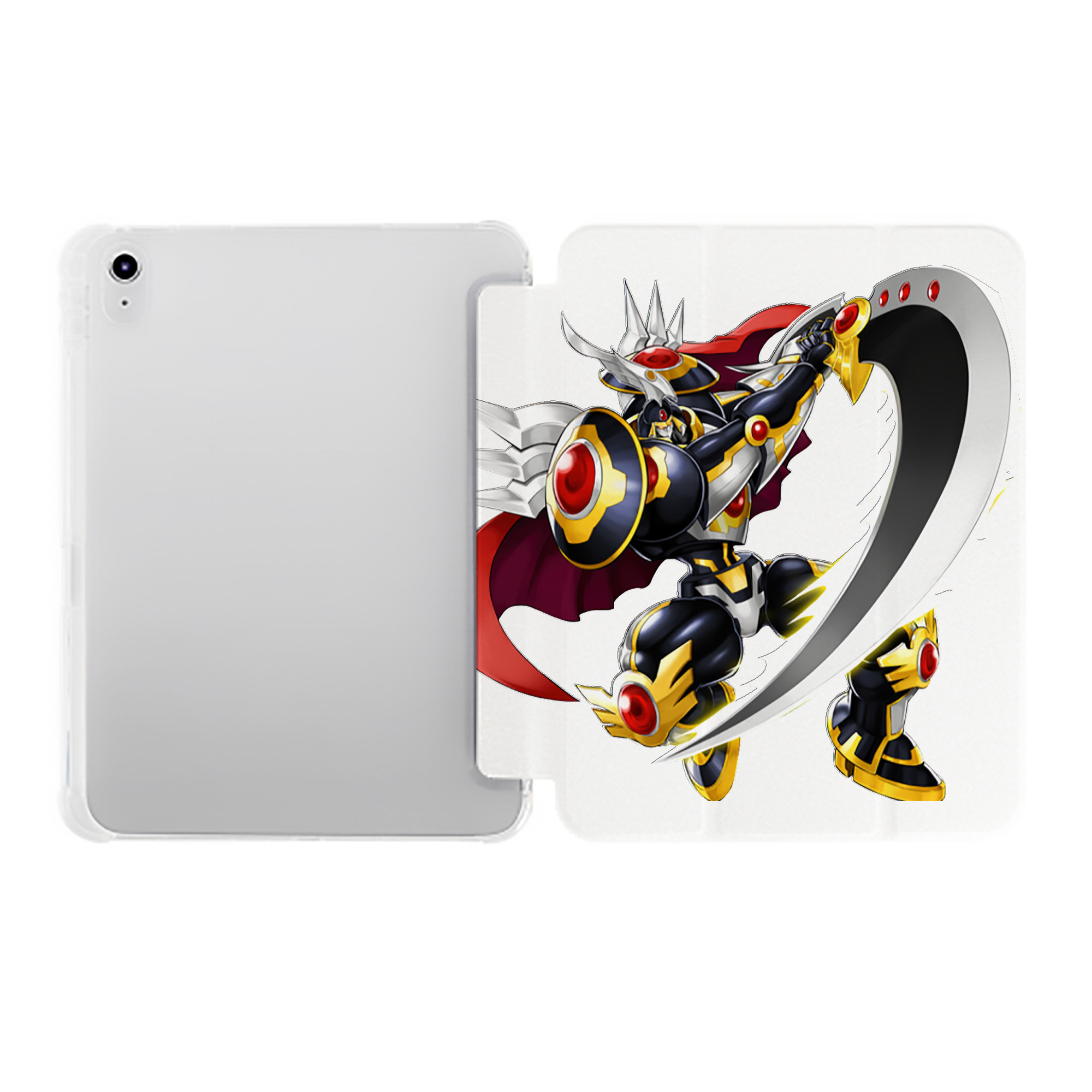 （画像用） 遊☆戯☆王 Yu-Gi-Oh! IPad ケース ペン収納付き 三つ折りスタンド PUレザー×シリコン 対応機種9.5/10.5/10.9インチ